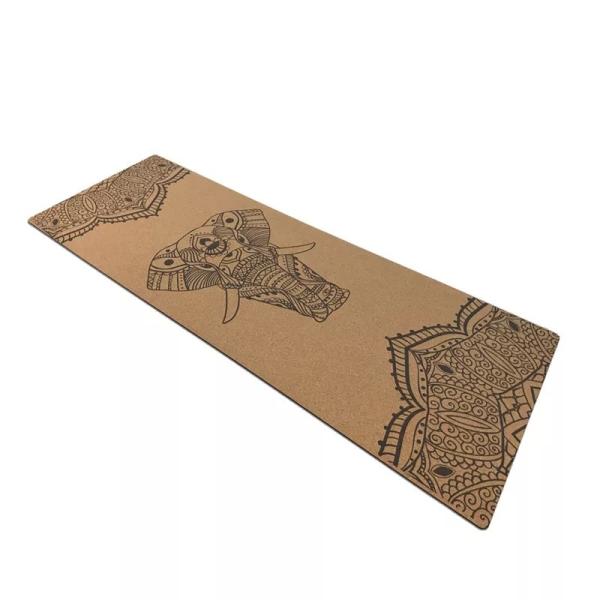 Cork Yoga Mat , Eco-friendly material, Non-Slip Yoga mat, Natural wood color,