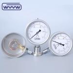 100mm Oil Thread Chromed Bourdon Tube Type Pressure Gauge Bottom Mount