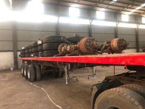 Quality CIMC 3 Axles Used Flatbed Semi Trailer wholesale