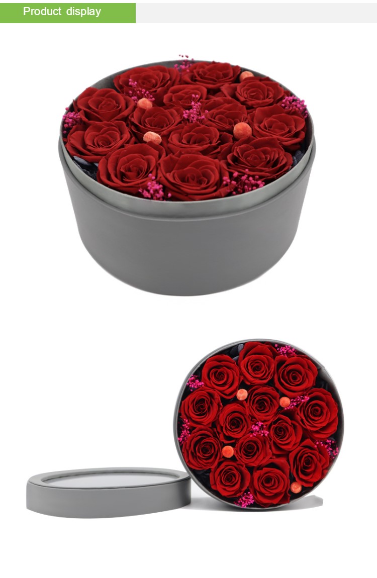 Decorative Preserved Flowers In Box , Eternal Roses Box For Gift