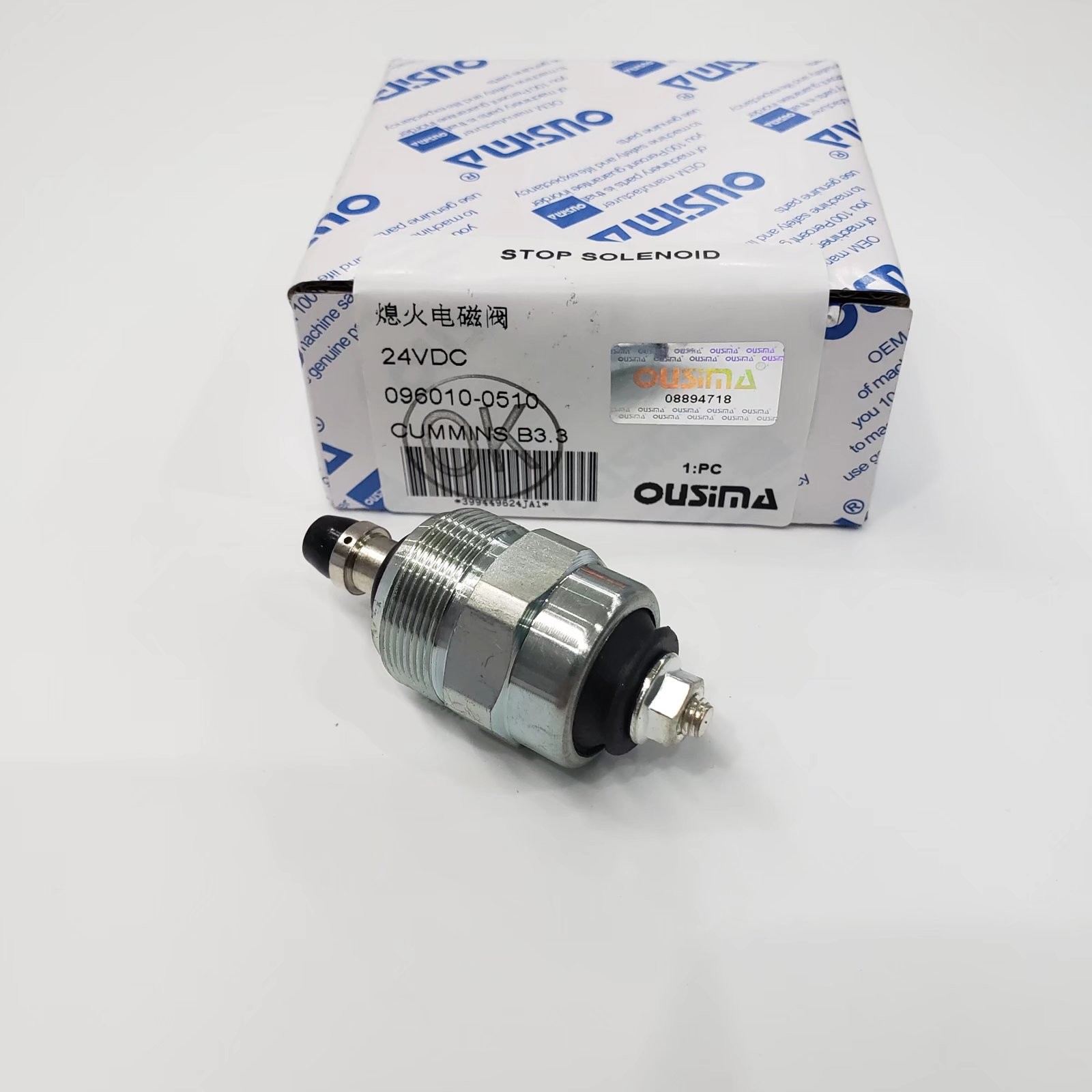 OUSIMA Solenoid Throttle Valve 096010-0510 Cut-Off Solenoid Valves 0960100510 For CUMMINS 12V
