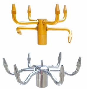 Quality Brass Chrome Pirouette Fountain Jet Nozzle Fountain Spray Head Pond Fountain Nozzles wholesale
