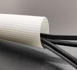 Quality IATF16949 Fiberglass Heat Proof Cable Sleeve High Temp Braided Sleeving wholesale