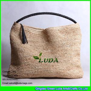 Quality LUDA 2016 newest women trapeze handbags madagascar raffia straw handbags wholesale