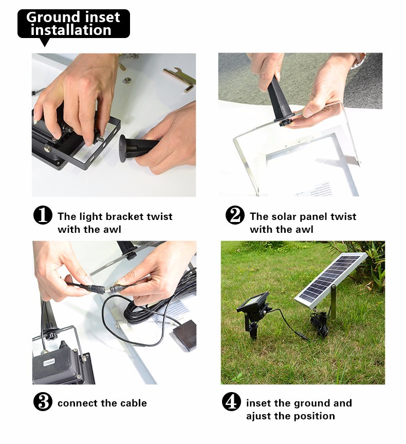 500D Outdoor Rechargeable IP65 waterproof street light solar led flood lighting