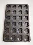 Stickproof 24 Cup 600*400*30 Aluminium Heart Shape Muffin Pan Tray