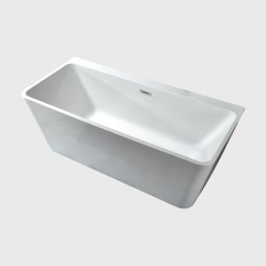 Quality Alkali Free White Acrylic Back To Wall Bathtubs Freestanding Deep Soaking 1400mm wholesale
