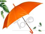 Straight Ladies Walking Umbrella 190T Polester Fabric Orange Color Flute Long