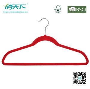 Quality Betterall Hot Selling Red Velvet Hanger for Shirt &amp; Pant wholesale