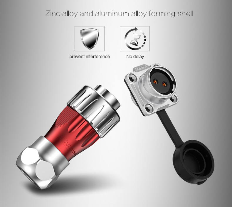 DH 20 Alloy protective materials Optional colors Connector Power IP65/IP67 Circular Mount Panel Waterproof Connector