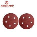 Red Aluminum Oxide Sand Paper 6 Inch Hook And Loop Sanding Disc Abrasive Paper