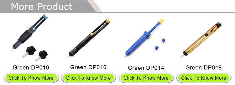 Plastic Desoldering Vacuum Pump , Green DP012 Vacuum Solder Removal Tool