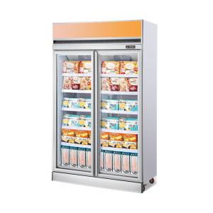 Quality Glass Door Upright Freezer Display Showcase For Commercial Supermarket wholesale