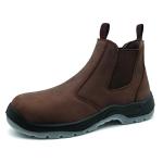 Brown Steel Toe Work Boots Mens Slip On Work Boot Anti Puncture