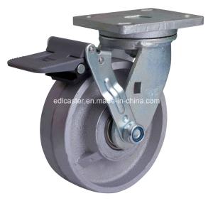 Quality Edl Heavy 6&quot; 950kg Plate Brake Castlron Caster 7826-96 with Cast Lron Wheel Material wholesale