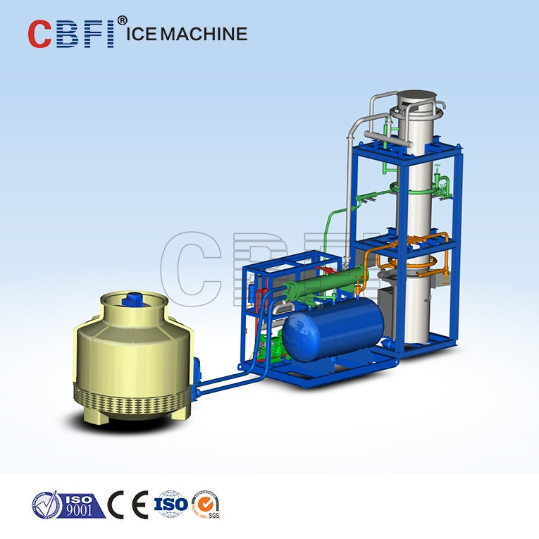 CBFI Freon System 30 Ton Ice Tube Machine With Semi Hermetic Compressor