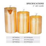 Battery Operated Paraffin Wax Flameless Flickering Pillar Candles With Remote
