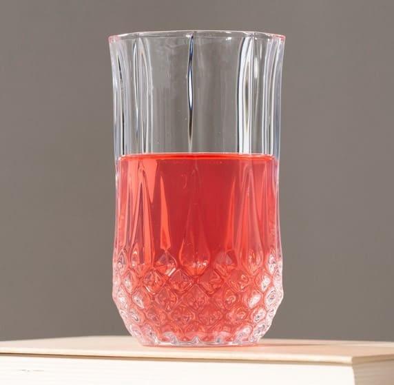 Highball Glass Drinking Cups 11 Ounce Crystal 330ml Vintage Pressed Glass