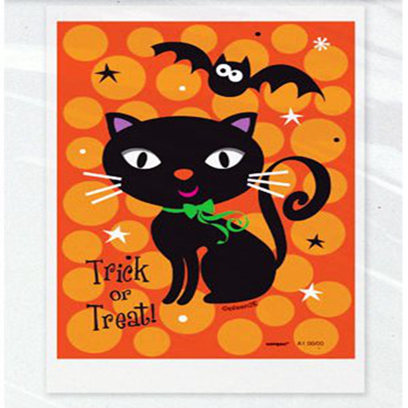 Gravure Printing PE PP Halloween Pumpkin Bags 30 Micron For Candy