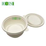 Disposable Biodegradable Container Round Corn Starch Bowl 900ml Capacity