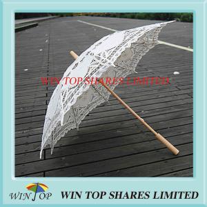 Quality professional Beige embroidery craft parasol manufacturer wholesale