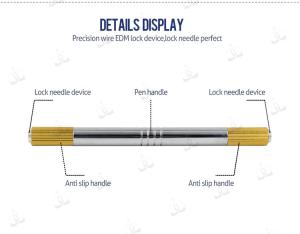 Quality Golden Color Double Heads Microblading Manual Eyebrow Tattoo Pen 1.0cm Diameter wholesale
