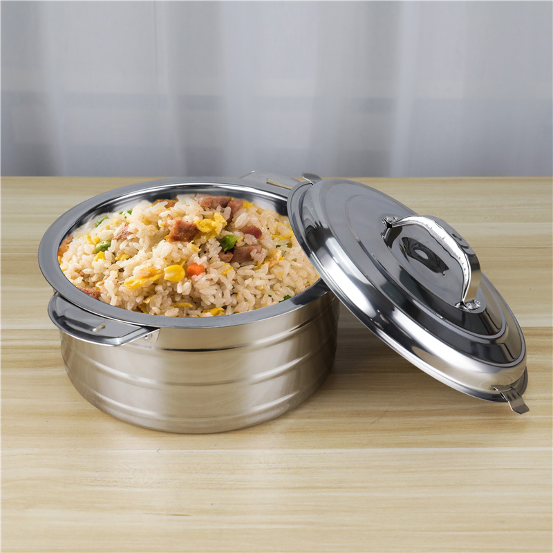 Stainless Steel Double Wall Stock Pot 410 Lunch Box Food Container Storage with Lid