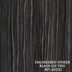 Decoration Engineered Ebony Wood Veneer X0333 Black Ice Tree Quarter Cut
