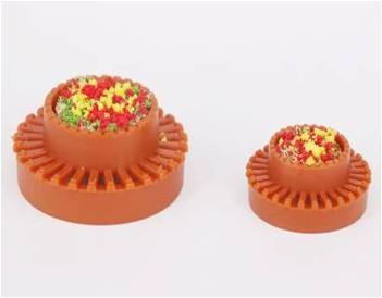 miniature ABS round flower beds---model scale sculpture,plastic flower pots