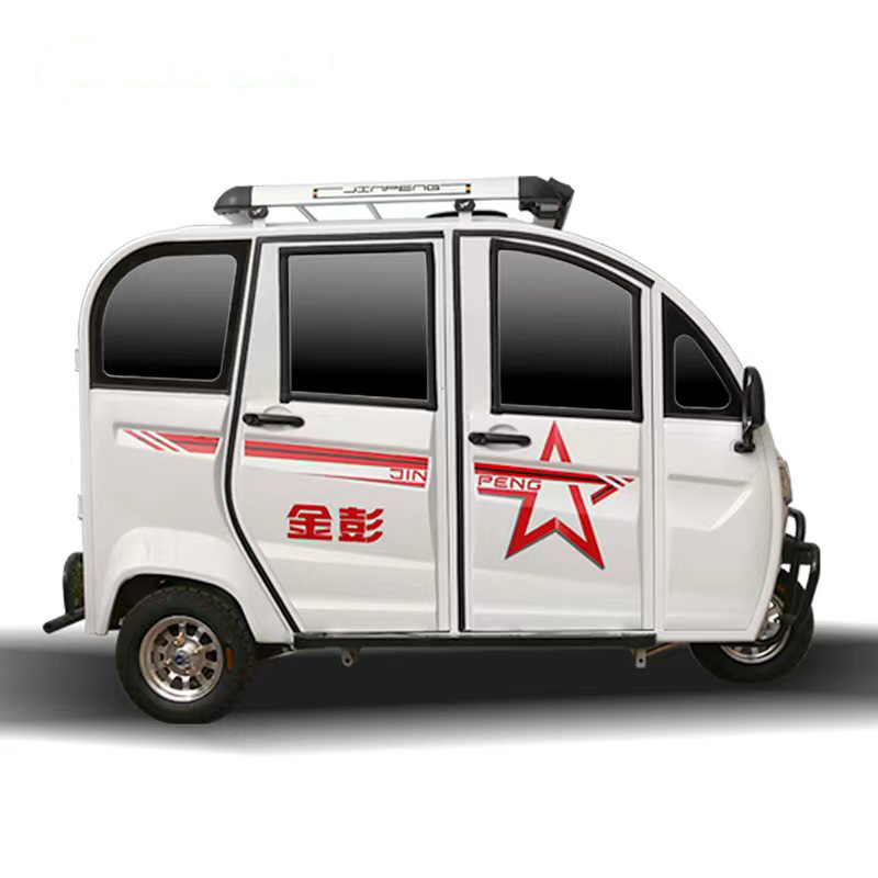 3 Wheel Enclosed Electric Cargo Tricycle 650W Mini New Energy 60V For 4 Passenger