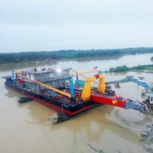 Quality Diesel Engine Sand Cutter Suction Dredger For River Mud wholesale