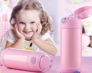 Quality Pink Color Children'S Stainless Steel Water Bottles Vacuum Flasks Thermos 350ml wholesale