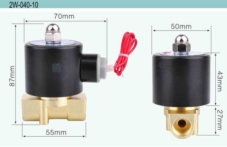 High Pressure Electric Water Valve , 2 Way Flow Control Solenoid -5-150 ℃