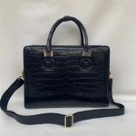 Authentic Real True Crocodile Belly Skin Businessmen Briefcase Bag Genuine