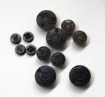 Oil Painting Zamak Custom Clothing Buttons Zinc Alloy , Flat / 3D