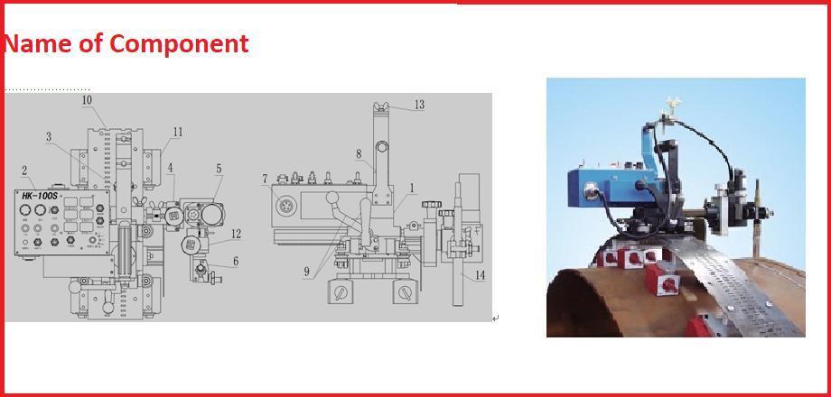 Flexible Rails Welding Tractor with Oscillate Torch Holder for Tank Construction Equipment