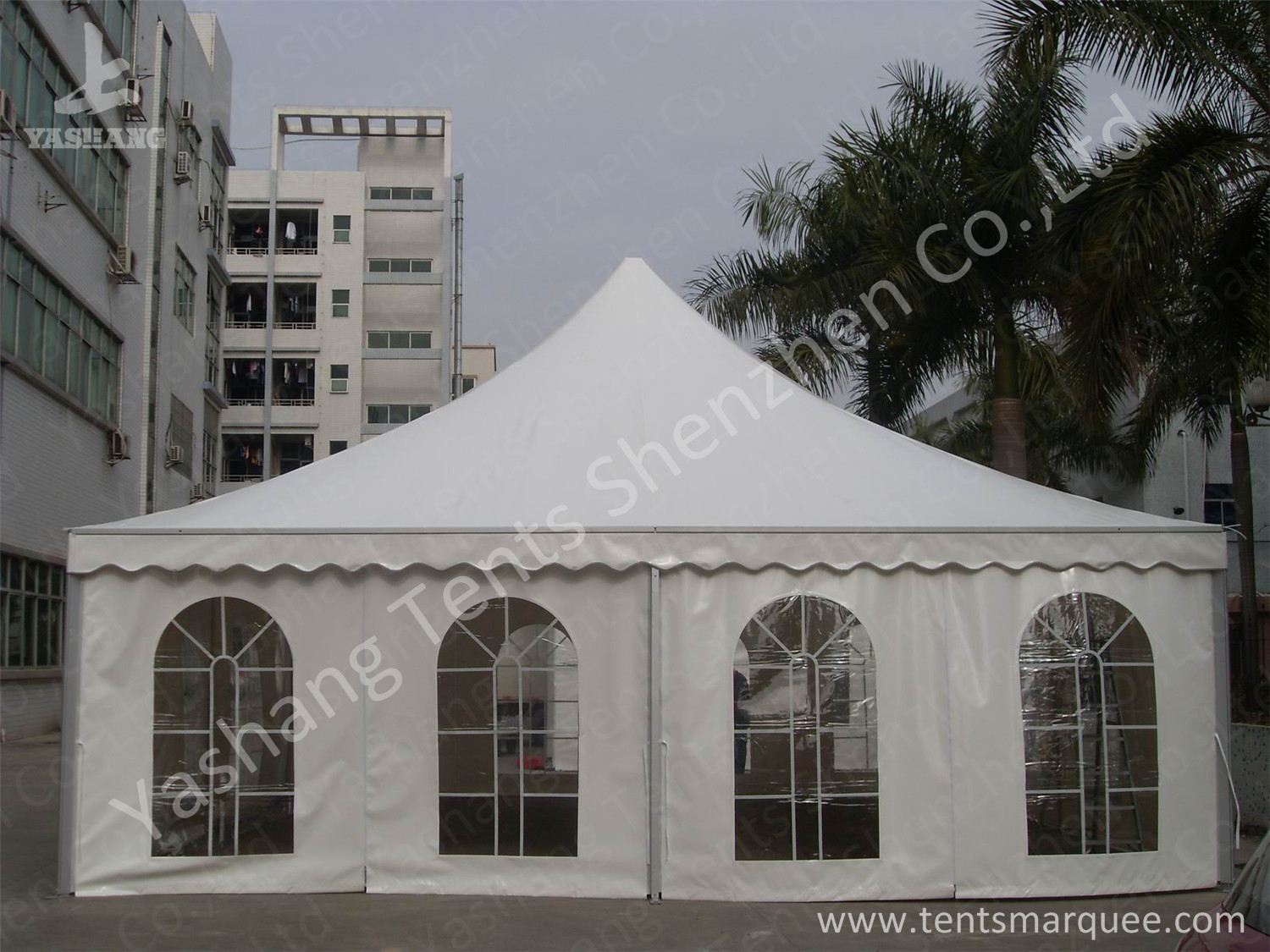 White PVC Fabric Cover Outdoor Event Tent , wind resistant tent with White Roof Lining
