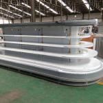 Fan Cooling Open Display Fridge Commercial Display Fridge Island Design