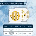 3538 250W 350W Five Color COB LED Chips View Angle 120 CCT 620nm/460nm/520nm