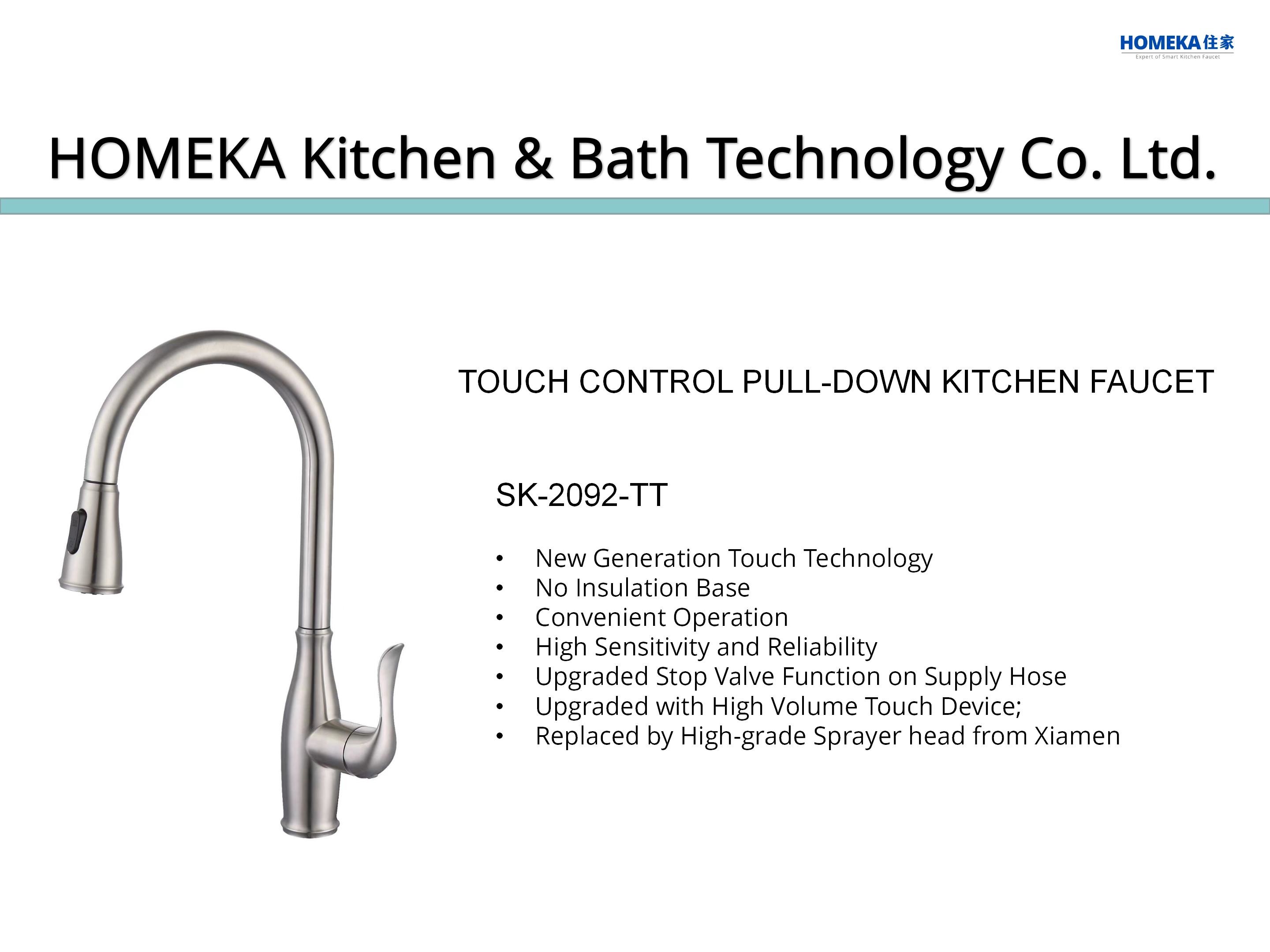 Flexible Hose SUS304 Stainless Steel Kitchen Water Faucets With 35mm Cartridge Filter