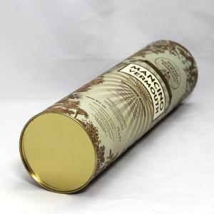 Quality Customised Movable Tin Lid silver stamping Kraft Paper Tube Packaging , Wine Bottle paper cans wholesale