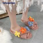 1D0017 Woman Soft Faux Fur Design Slipper