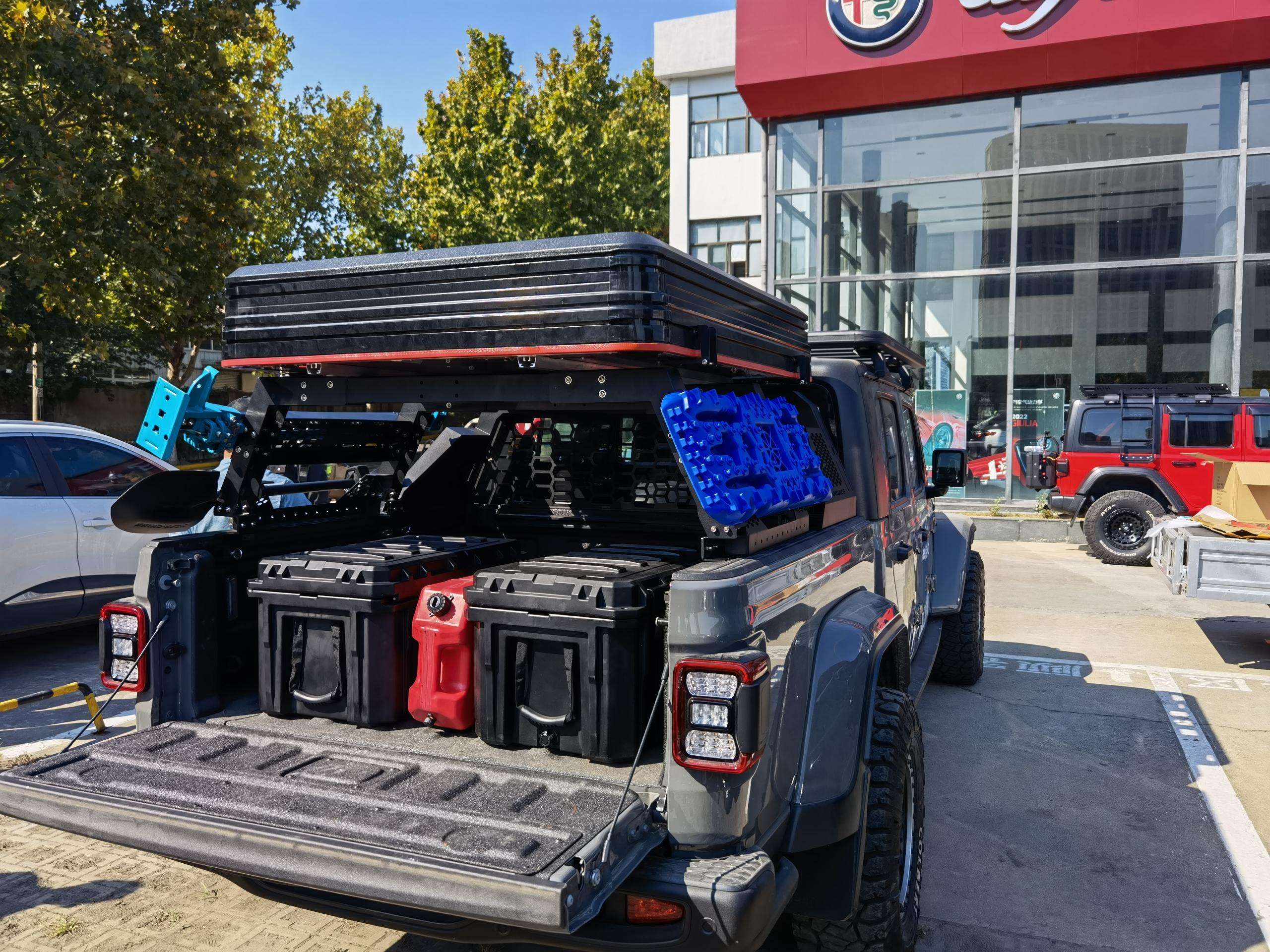 Mechanical Style Offroad Parts Adjustable Truck Bed Rack for HILUX Tacoma Tundra