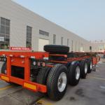 1840mm Tread 40/45FT 3 Axle Flatbed/Skeleton Terminal Port Container Shipping