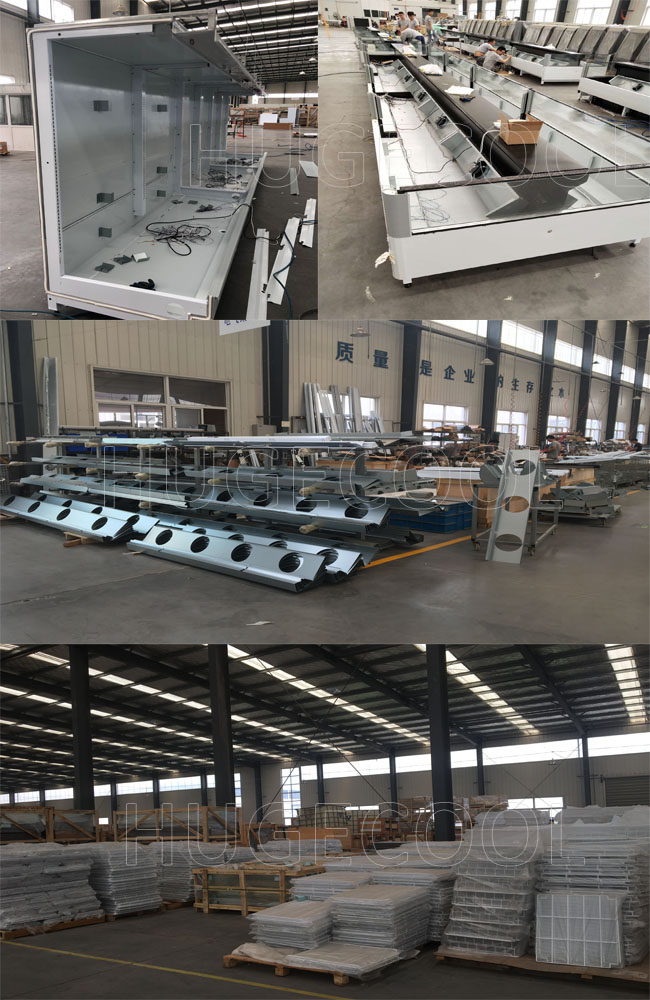 Supermarket Multideck Refrigerated Display Cabinet Customized Capacity