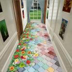 Plants And Flowers Commercial Floor Mat Entrance Corridor Stairway Hotel Mat