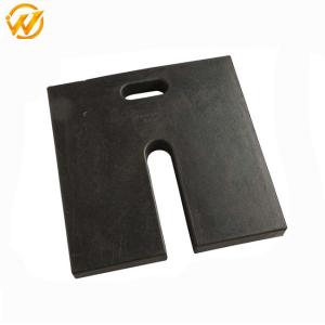 Quality Durable Black Rubber Pole Base For Traffic Safety Product , 45.72*45.72*5.1cm wholesale