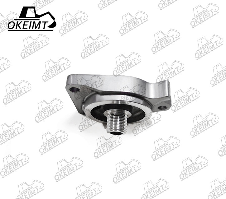 Aluminum Machinery Parts 4D84 Oil Filter Head For Excavator Engine