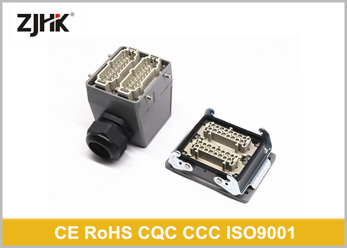 Sideway Industrial 32 Pin Connector , Aluminium Diecast Industrial Multi Pin Connectors