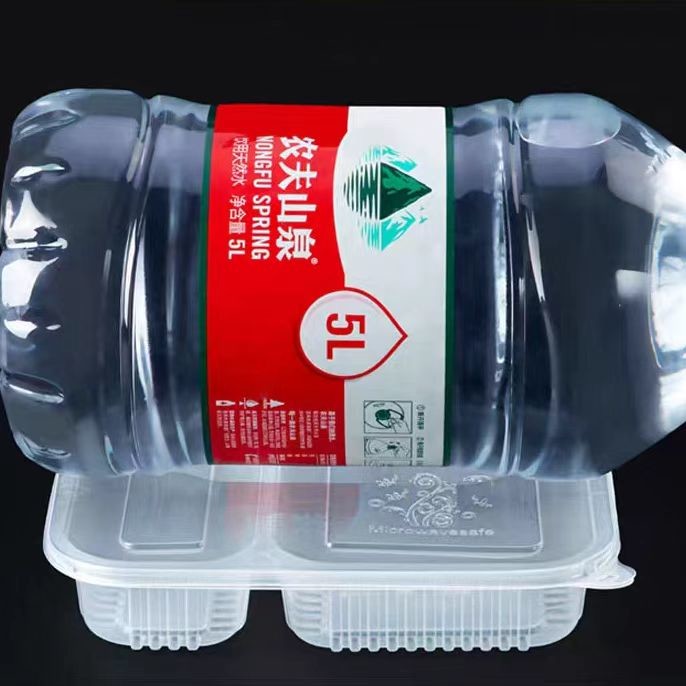 Clear Disposable Take Out Containers PP Fast Food 5 Compartment Plastic Container